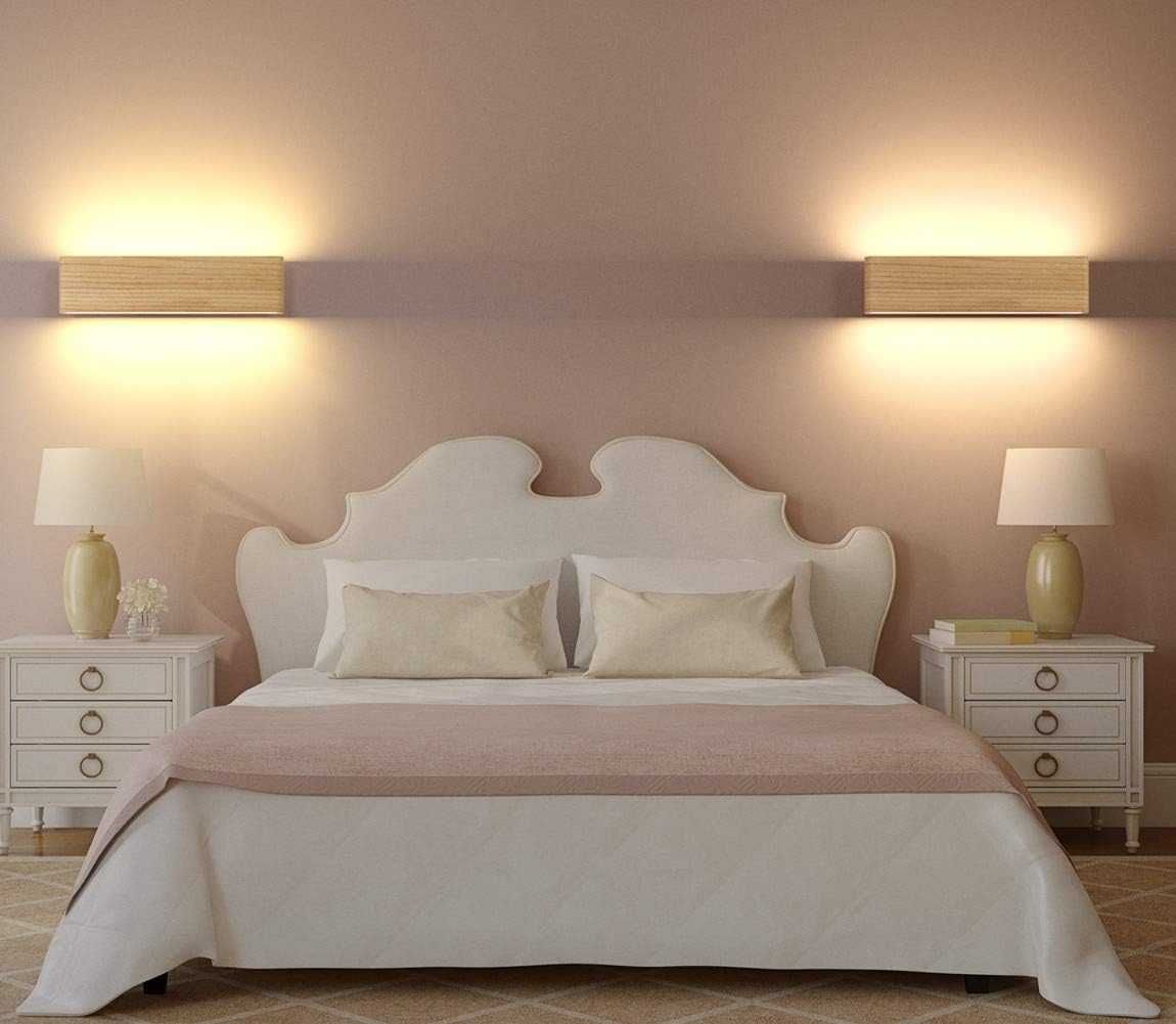 429 Kinkiet, Lampa ścienna LED drewniana 32 cm góra dół