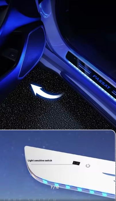 Світлодіодний поріг на двері авто Volkswagen Passat B5, B6, B7