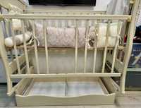 Детская кровать/манеж/дитяче ліжко з захисним комплектом та коконом