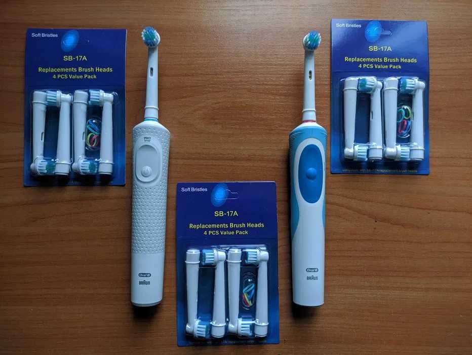 Насадки для електричної зубної щітки Oral-B, braun, дорослі, дитячі