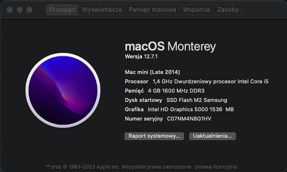 Mac Mini (Late 2014) | zestaw z Time Capsule 1 TB