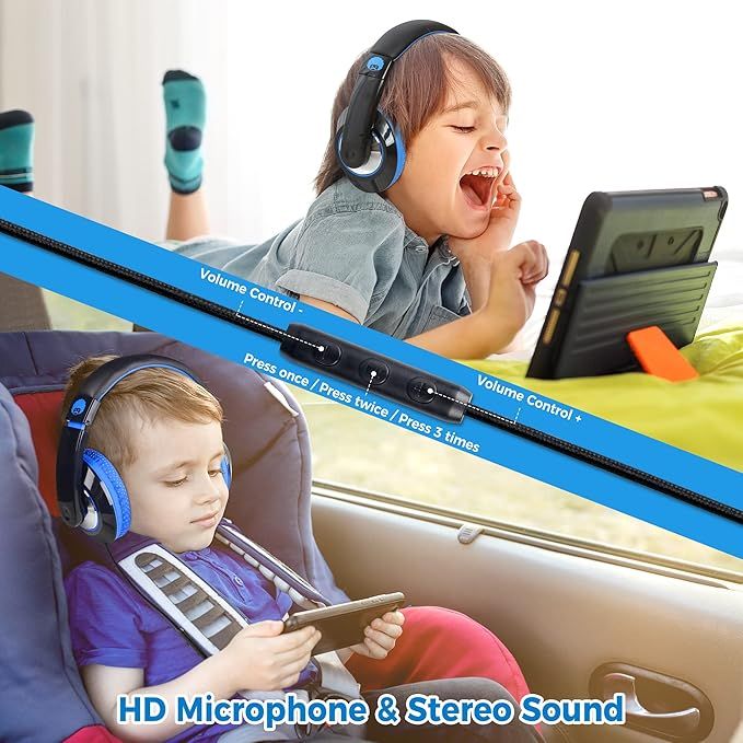 rockpapa comfort +  słuchawki nauszne niebieskie vv