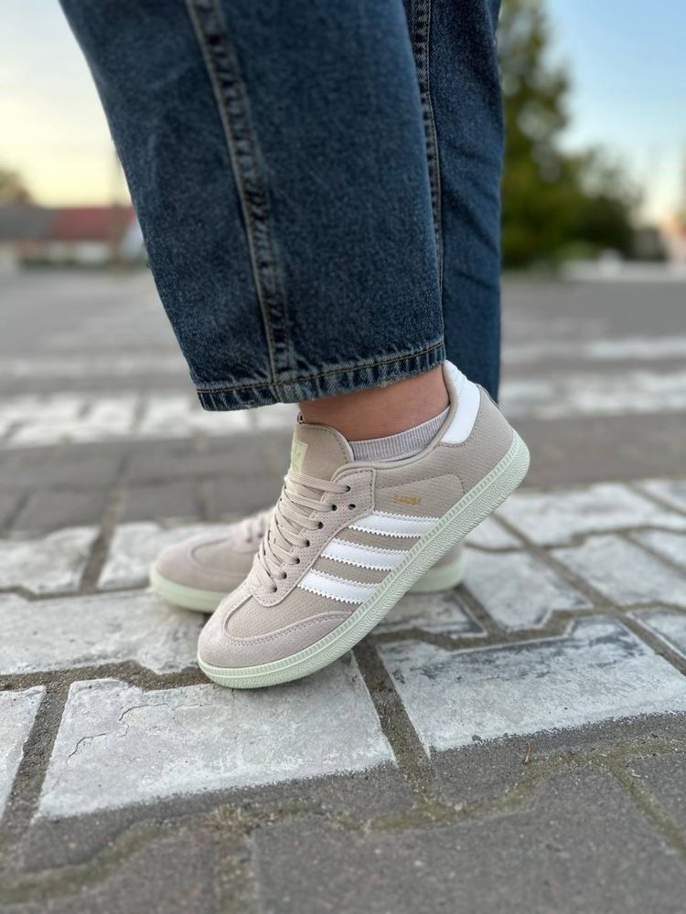 Кросівки Adidas Samba OG Wonder White Linen Green (36-41)