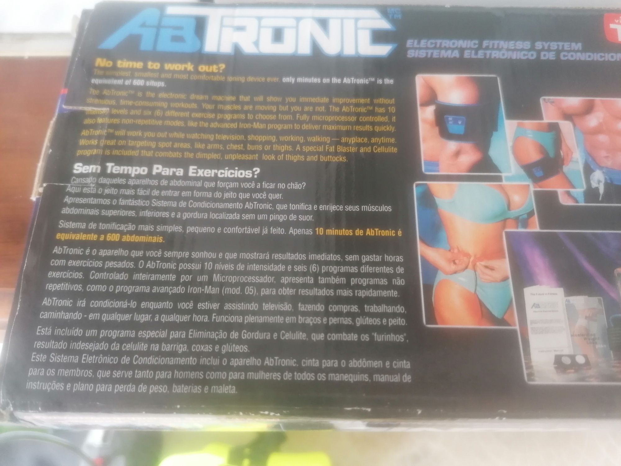 Aparelho eletrónico para fortalecer os abdominais