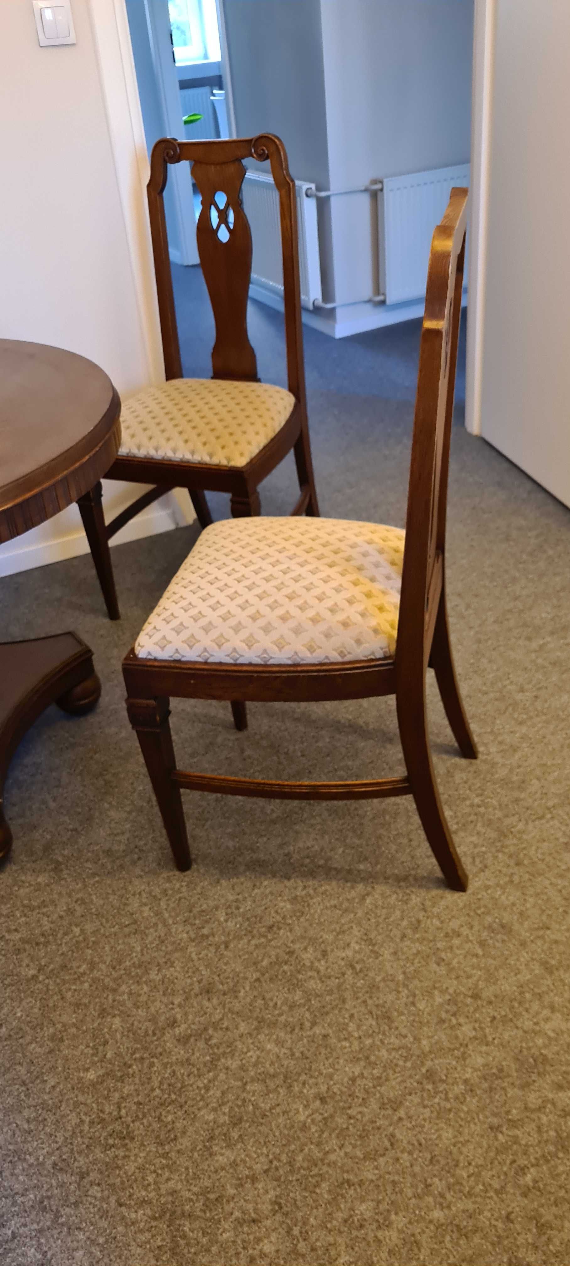 Piekny, odnowiony Antyczny Stół i krzesla