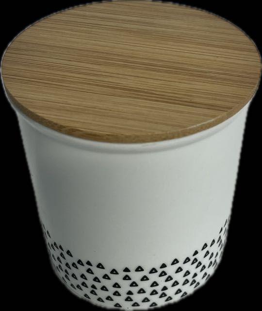 Pojemnik kuchenny ceramiczny z wieczkiem bambusowym 300ml
