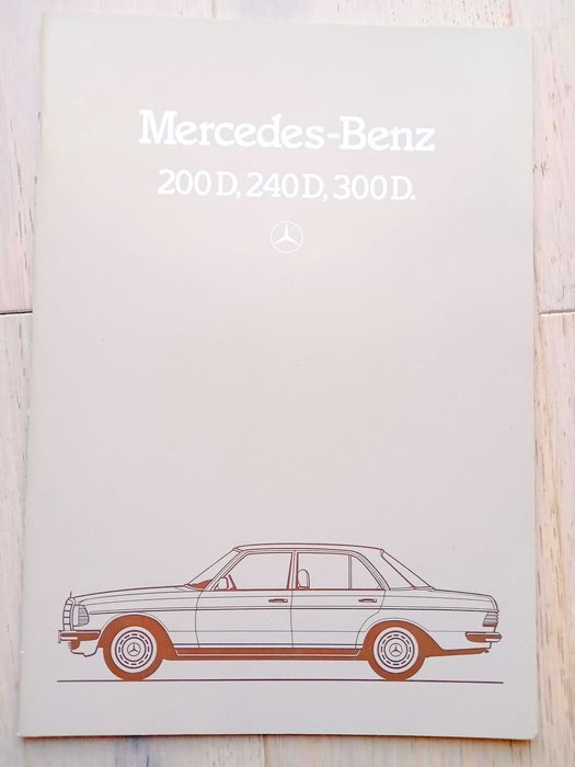 MERCEDES W123 Diesel 1983 (200D 240D 300D) prospekt 34 str., BDB (2nd)