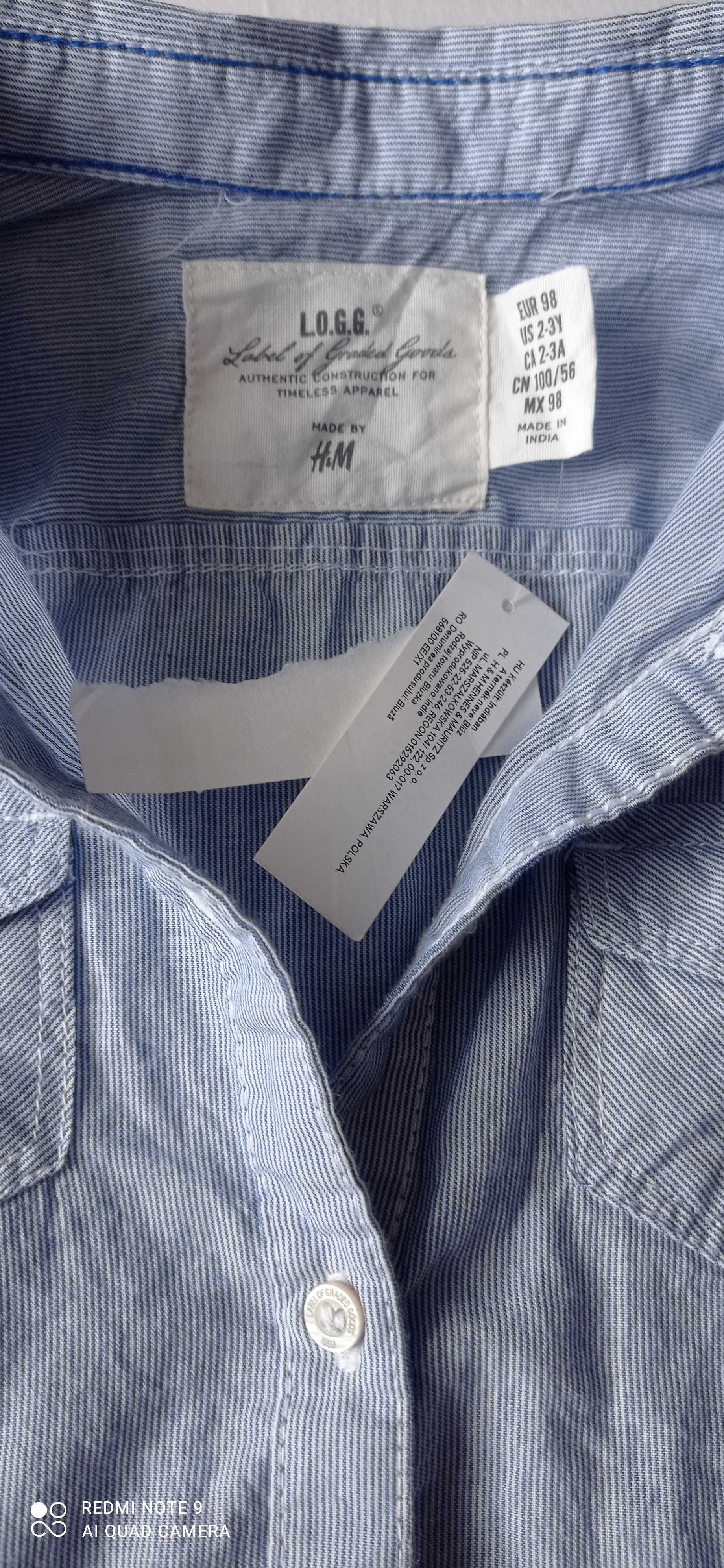 Nowa tunika z H&M dla szczupłej dziewczynki w rozm 98