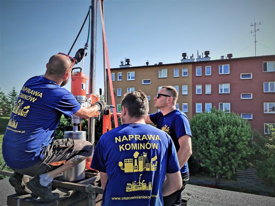 Naprawa komina frezowanie wkłady do komina rozwiert ceramika blacha