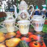 Кофейные перламутровые чашечки,винтаж