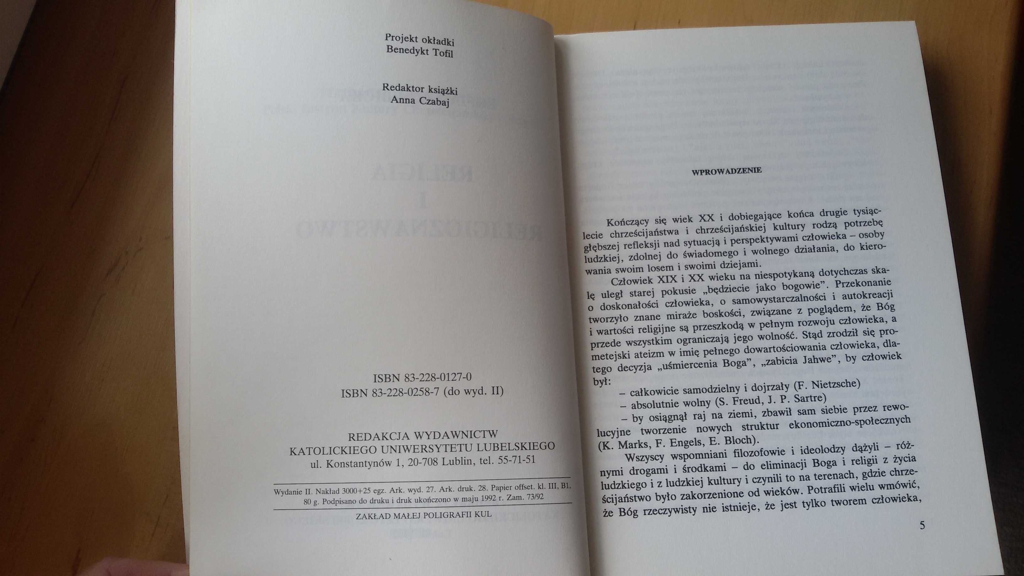 Religia i Religioznastwo, Zofia J. Zdybicka, wydanie KUL, 1992r.