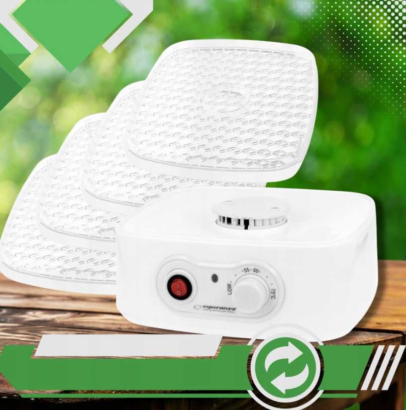 Nowa Mocna SUSZARKA Do Grzybów Owoców Warzyw Ziół - 8 Programów (-20%)