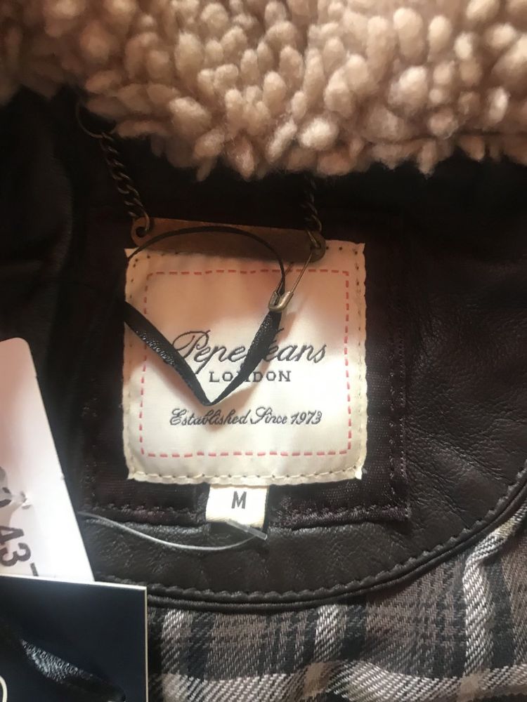 LEATHER BIKER JACKET. Косуха Pepe Jeans. Натуральна шкіра