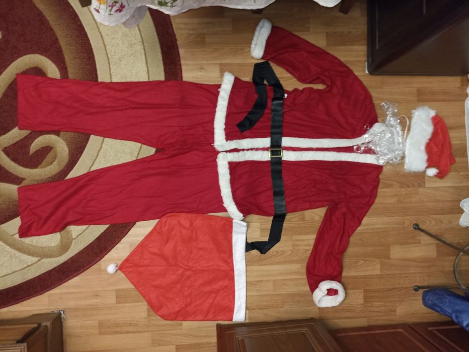 Карнавальный костюм Санта Клаус, Дед Мороз, размер 54