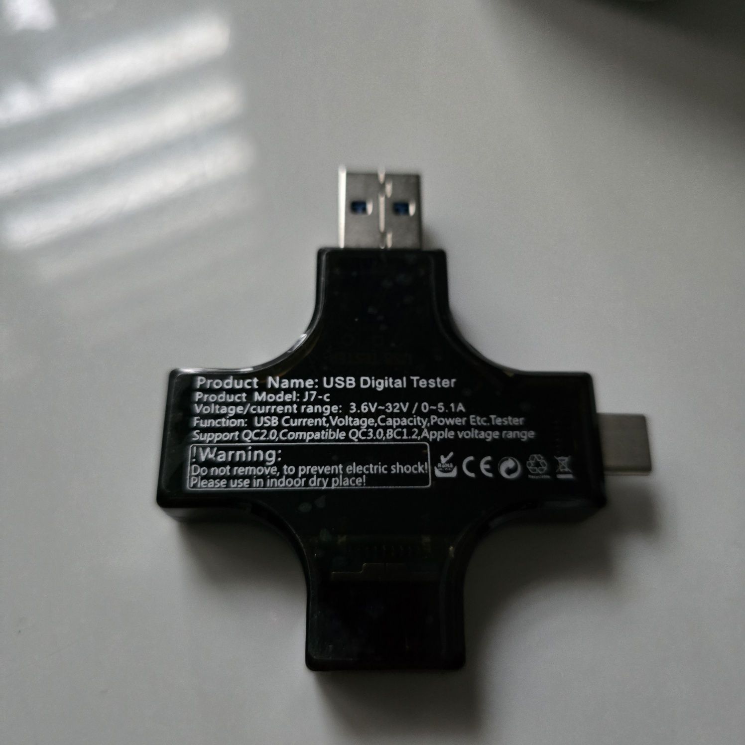 Tester mocy USB Miernik pojemności baterii cyfrowy Miernik napięcia i