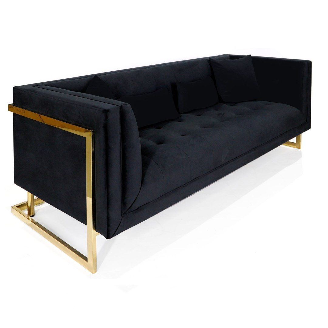 Sofa stella czarna 212x83x79cm