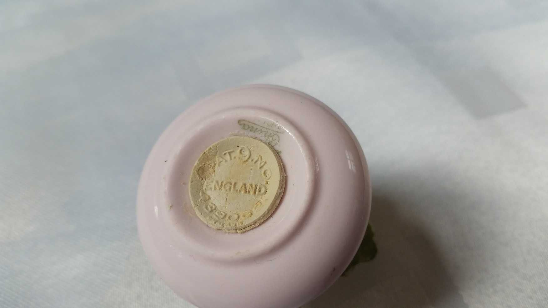 Angielska róża - stara solniczka pieprzniczka porcelana antyk vintage