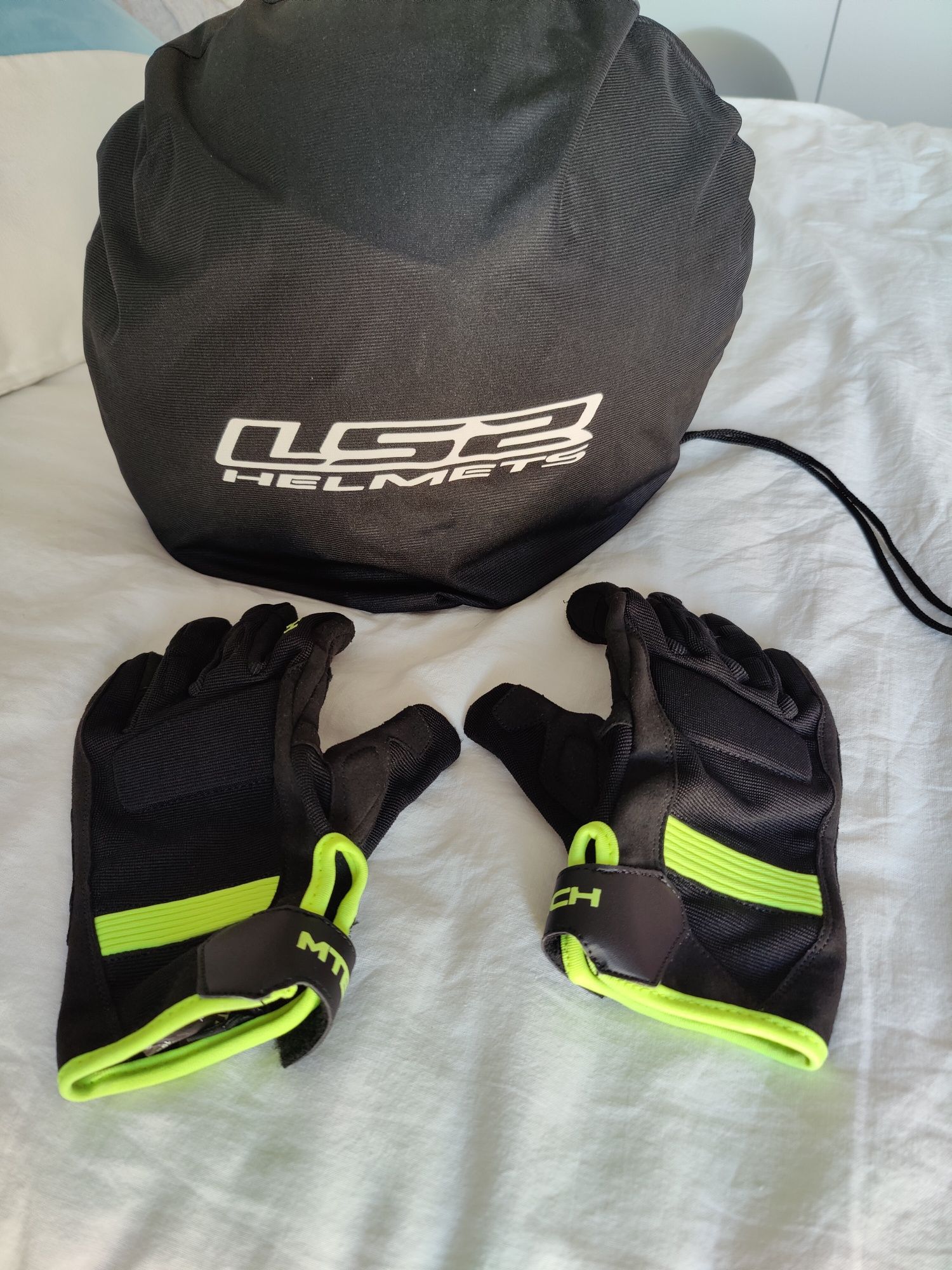 Capacete LS2 + luvas MTECH  como NOVOS