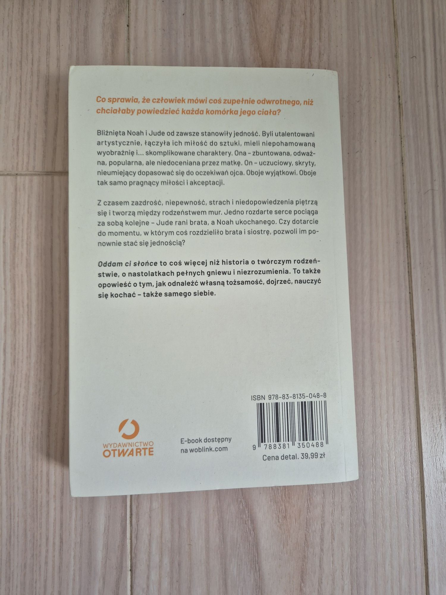 "Oddam ci słońce" Jandy Nelson