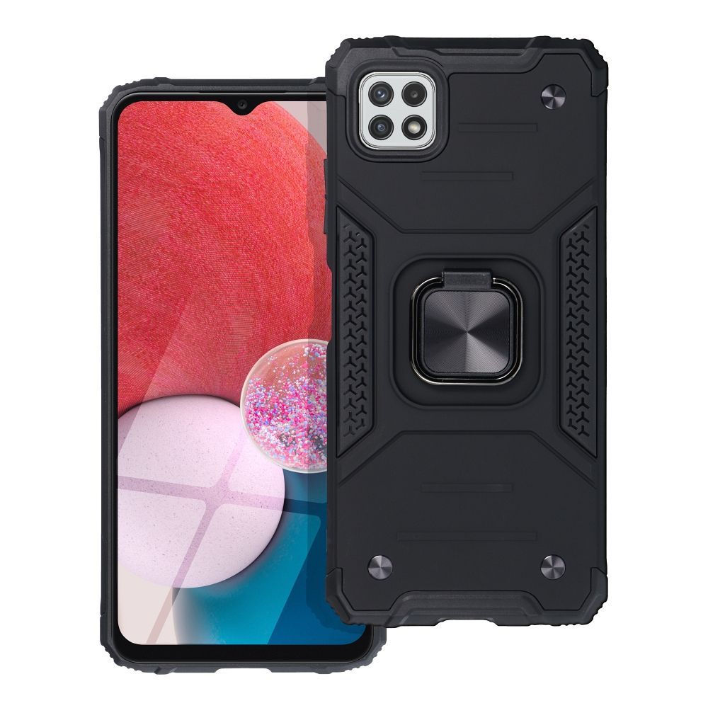 Etui Case Plecki Nitro Samsung A22 5G Czarny + Szkło 9H