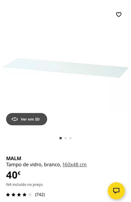 Tampo de vidro ikea