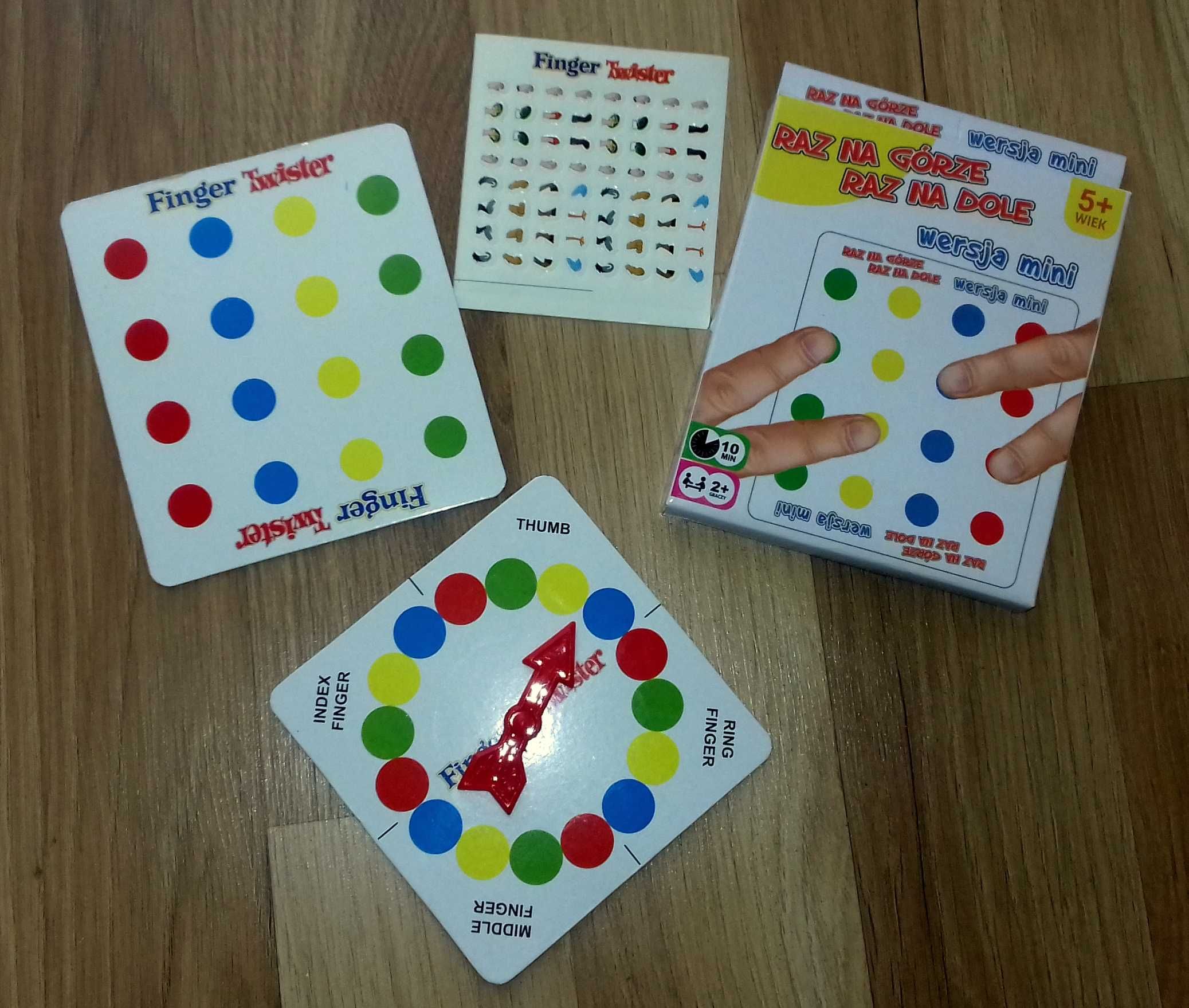 TWISTER 2w1 gra zręcznościowa wersja standard + mini - na paluszki