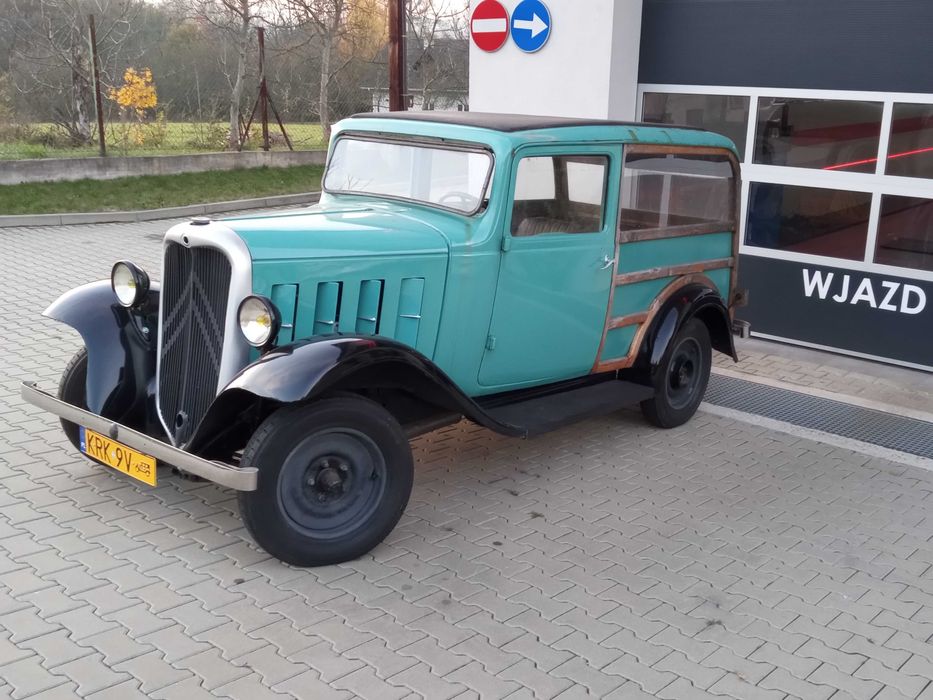 Citroen Rosalie, zabytek, 1932, sprawny, żółte tablice, 7 osób