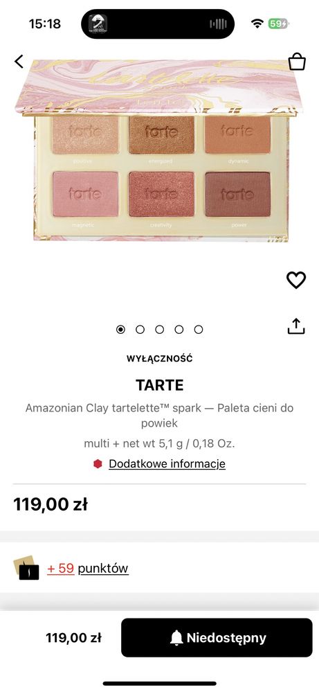 Tartelette spark mini paleta od tarte