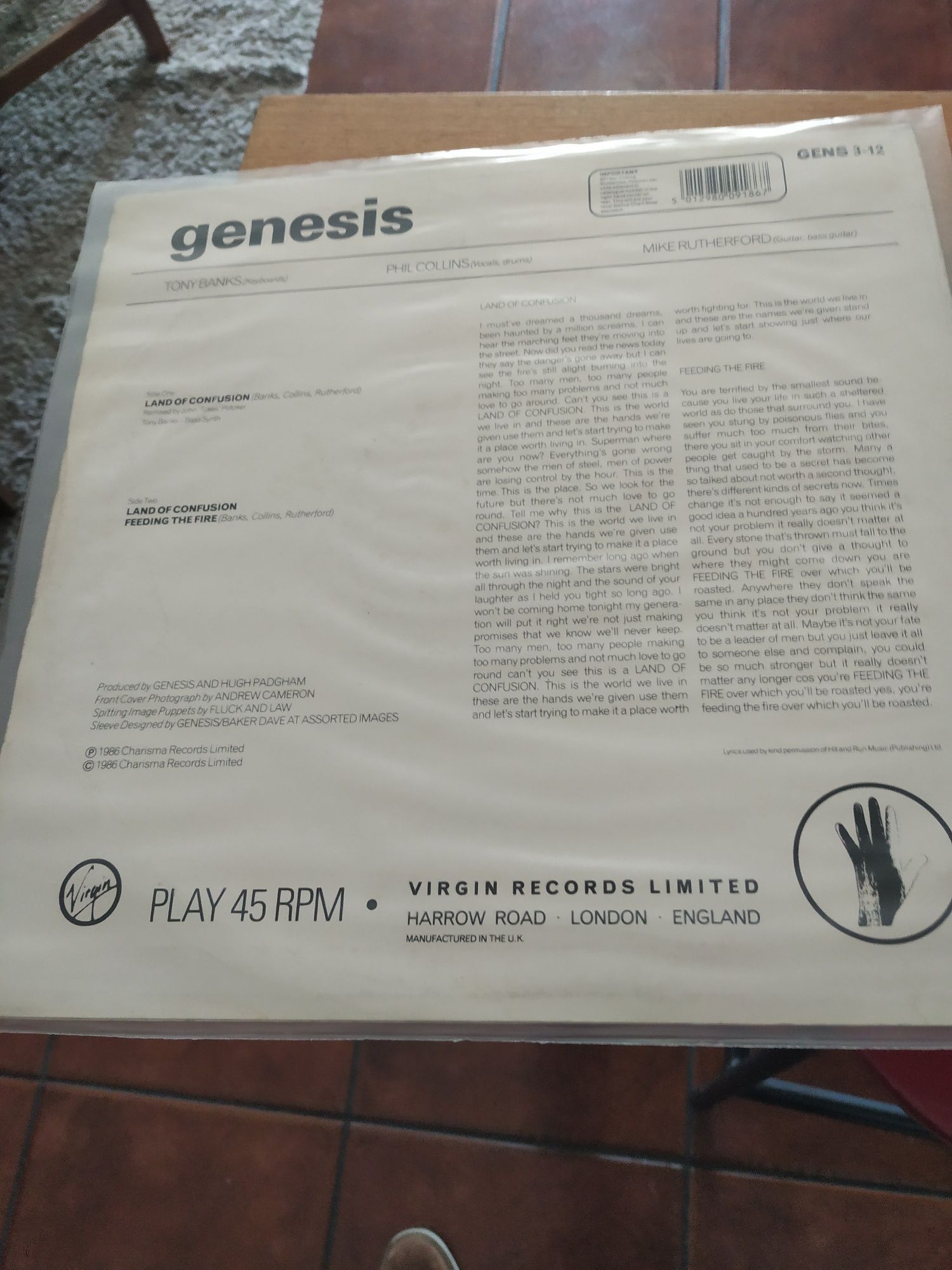 Maxi single dos Genesis.