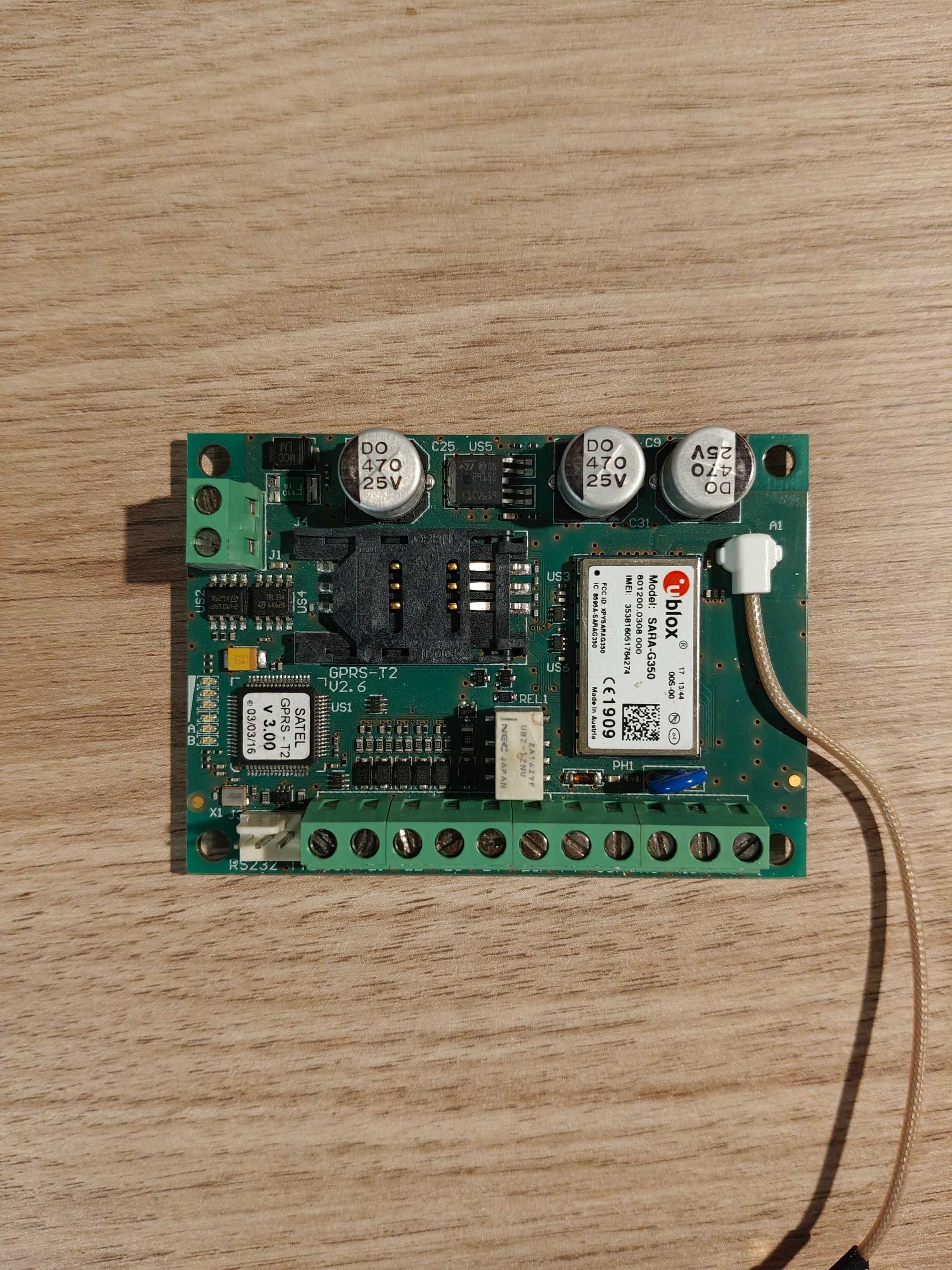 Moduł nadajnika Satel GPRS-T2 v3.00 SARA-G350