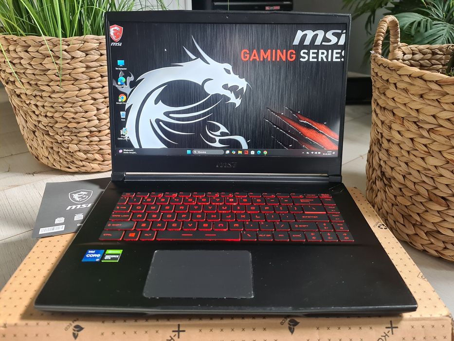 Laptop MSi i7 11gen GTX1650 12GB laptop gamingowy IPS