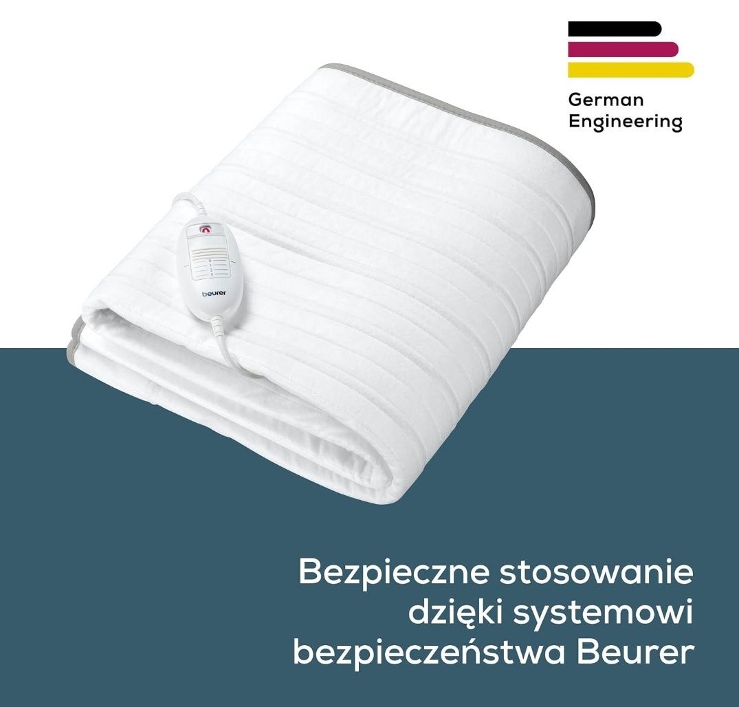 Beurer TS 17 Nakładka Elektryczna na Łóżko, Miękki Polar, 150x80 cm
