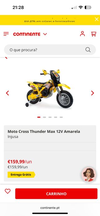 Moto cross 12V criança