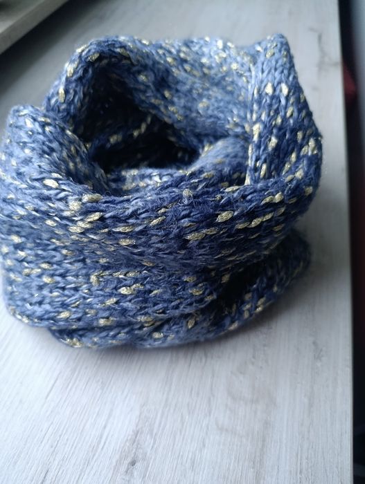 Komin damski niebieski