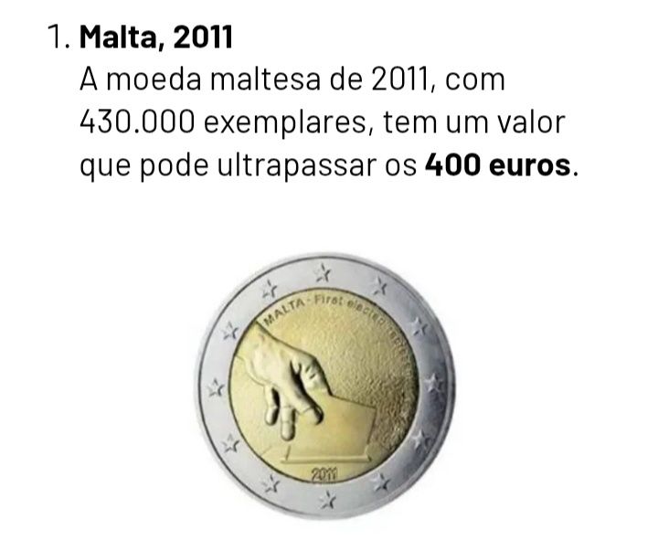 Moedas de 2€ da malta