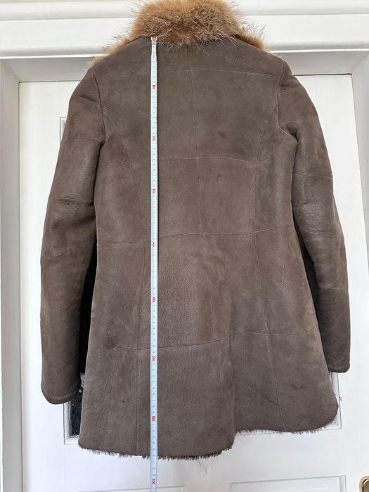 Натуральна дублянка з хутром єнота.