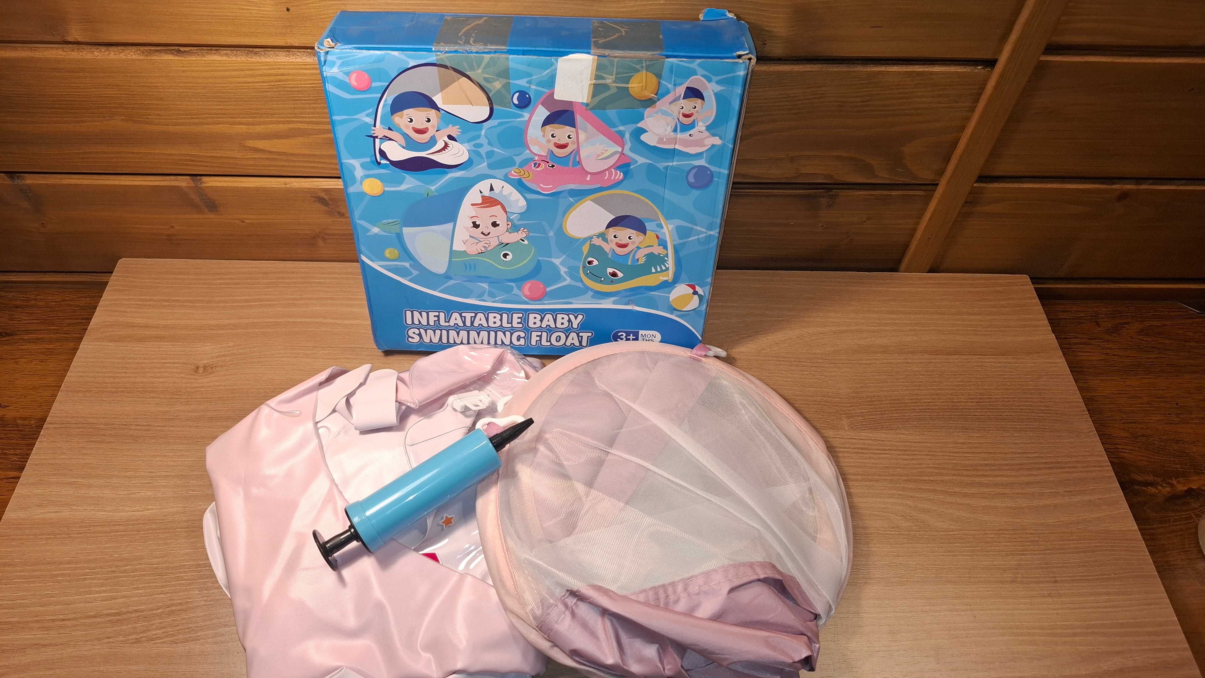 Super Dmuchany Ponton z Daszkiem dla Dzieci - Baby Pool Float