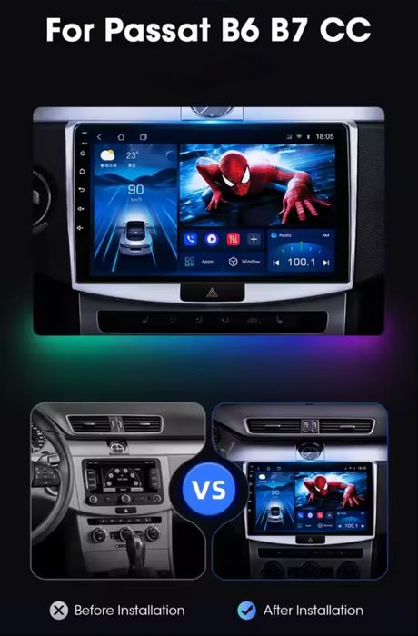 Автомагнітола Volkswagen Passat B6 B7 ANDROID Фольксваген  Радіо