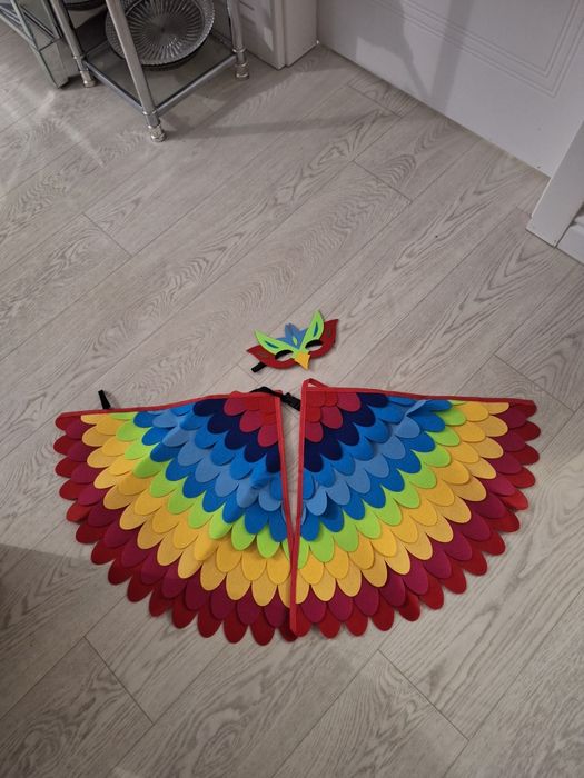 Strój ptaka filc nowy kolorowy paw sowa orzeł Fleming