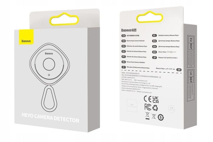 Baseus Heyo Detektor Wykrywacz Ukrytych Kamer + Kabel Usb-c Bateria 60