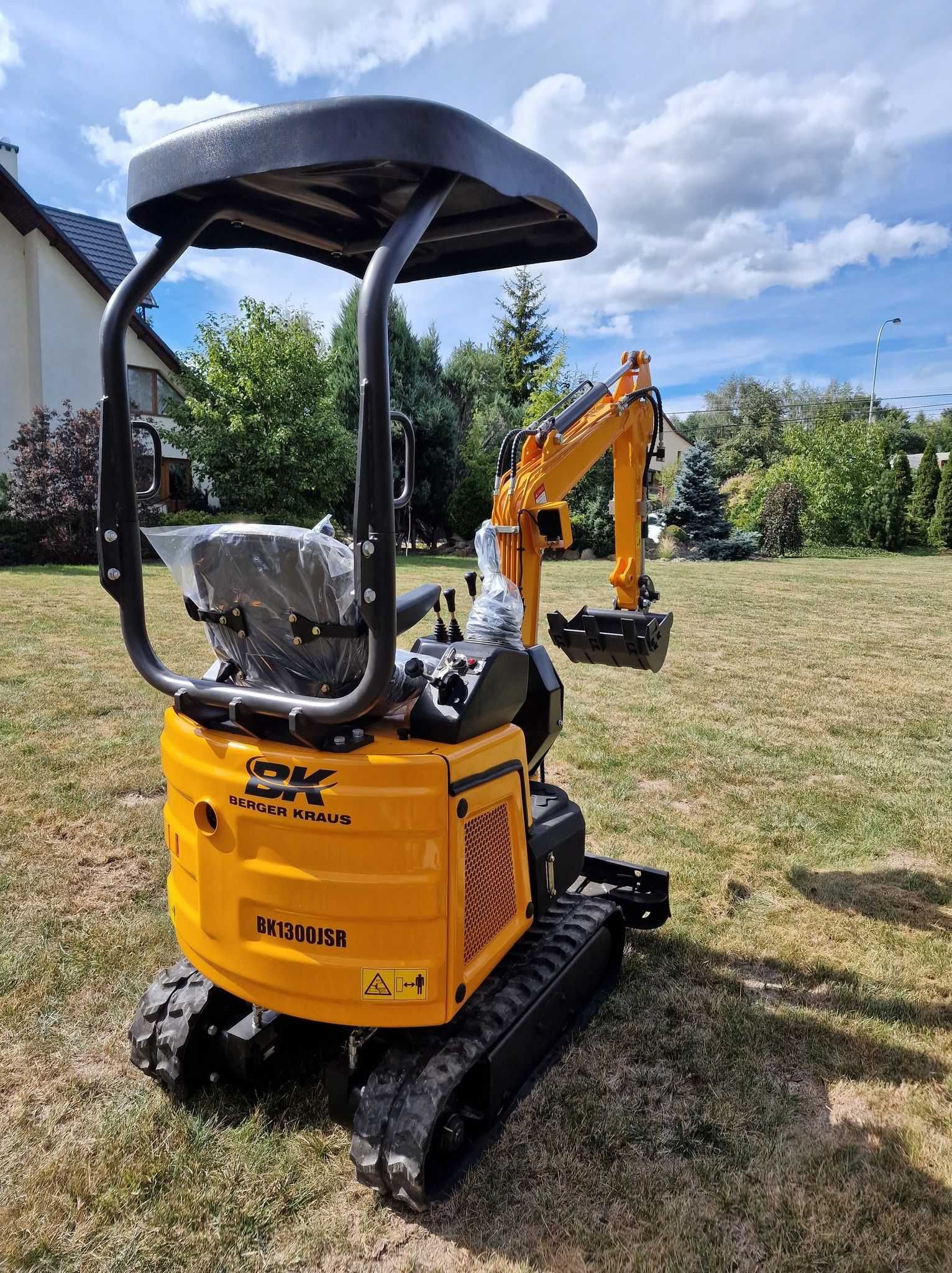 Mini Koparka Berger Kraus BK1300JSR silnik KUBOTA JOYSTICK osprzęt