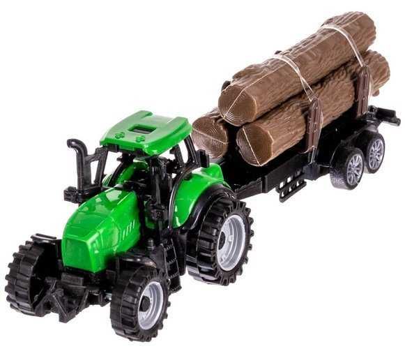 Duża Farma Zagroda Zwierzątka Traktor X2 Przyczepa