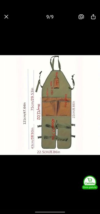 Avental De Pano Oxford Halter Jardim