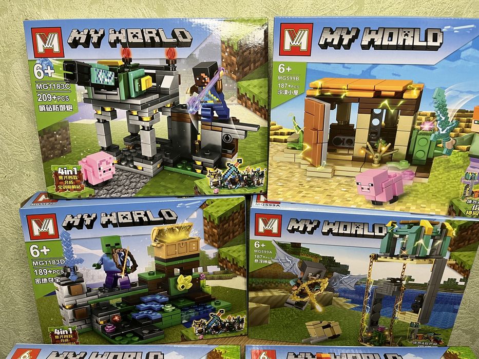 Конструктор лего майнкрафт 175-200 деталей , lego minecraft