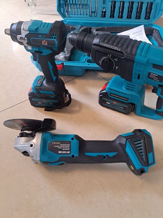 Zes1taw  4 elektronarzędzi  akumulatorowych  3x aku 6ah wyprzedaż prze