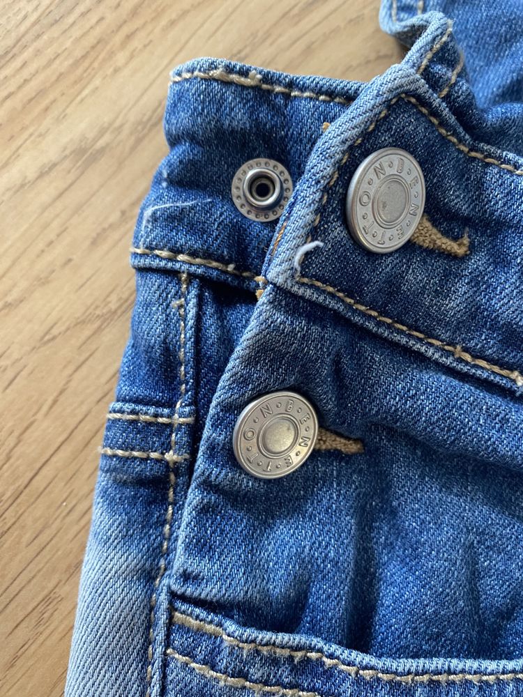 Benetton jeans szorty ogrodniczki 7 lat flaming