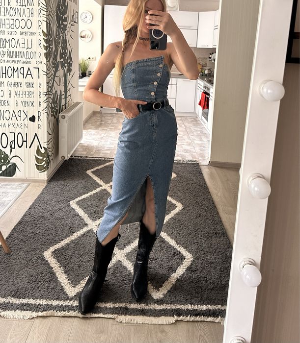 Джинсова сукня. Стильна сукня на літо