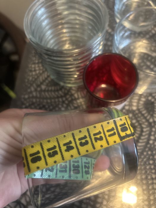 Zestaw - Szklane pojemniki na świece