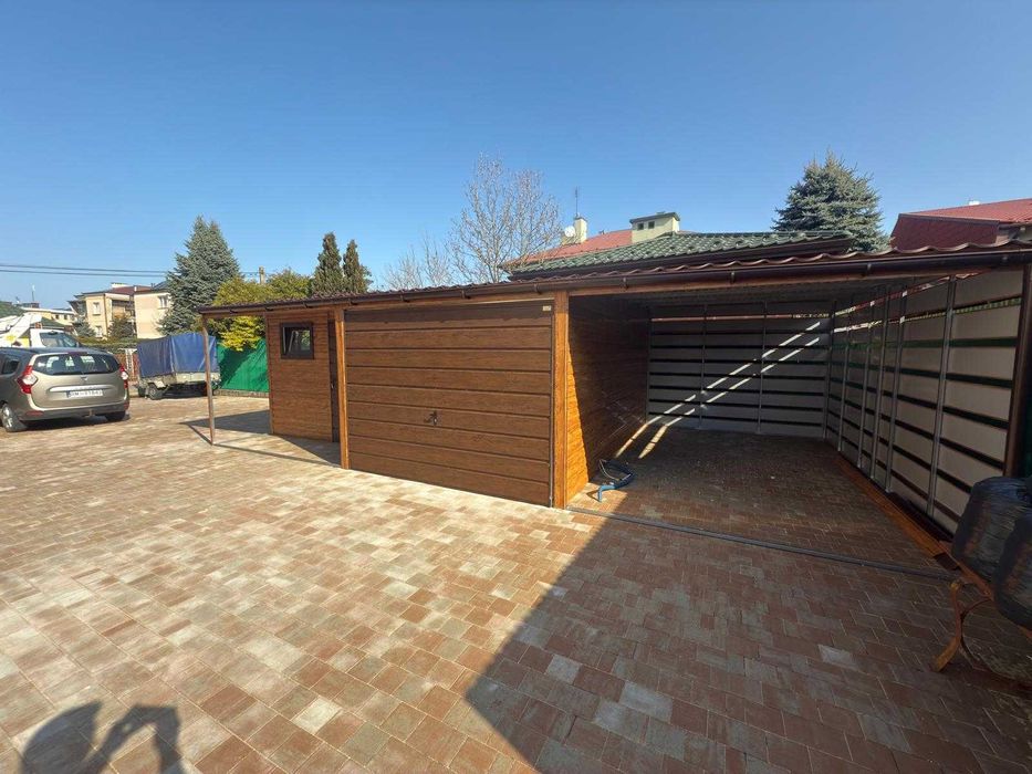 Garaż Blaszany Drewnopodobny 9x6 hala wiata 9x5 8x6 8x7 8x10 7x7 6x6
