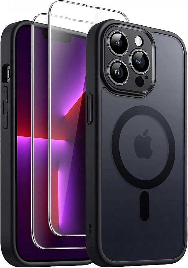 Etui Magnetyczne iPhone 13 Pro Max 6,7"x2 Szkło Hartowane JETech 3w1 C